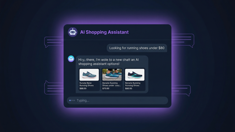 AI chatbot interface handling customer questions in real time