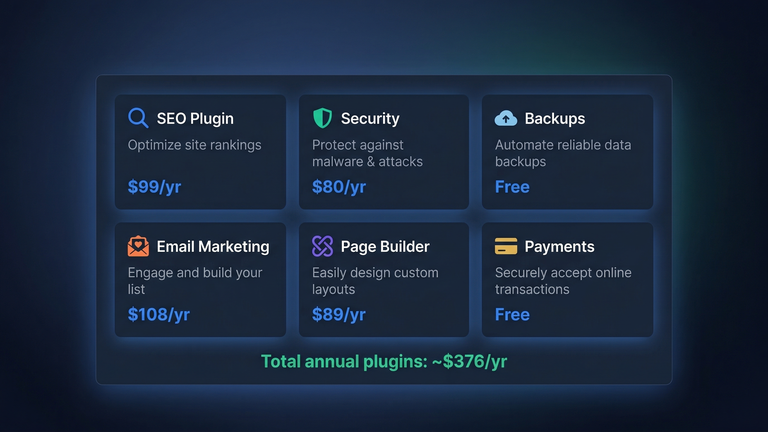 Essential WooCommerce plugins and their annual costs